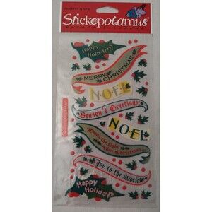 New Stickopotamus Binder Sticker Christmas Sealed
